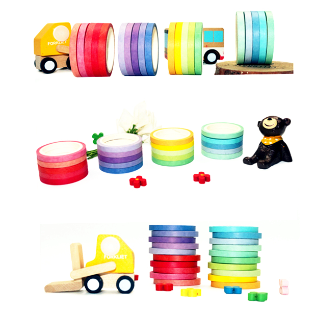 Masking Tape Thin - 20roll 7.5mm Colorful Washi Tape Set