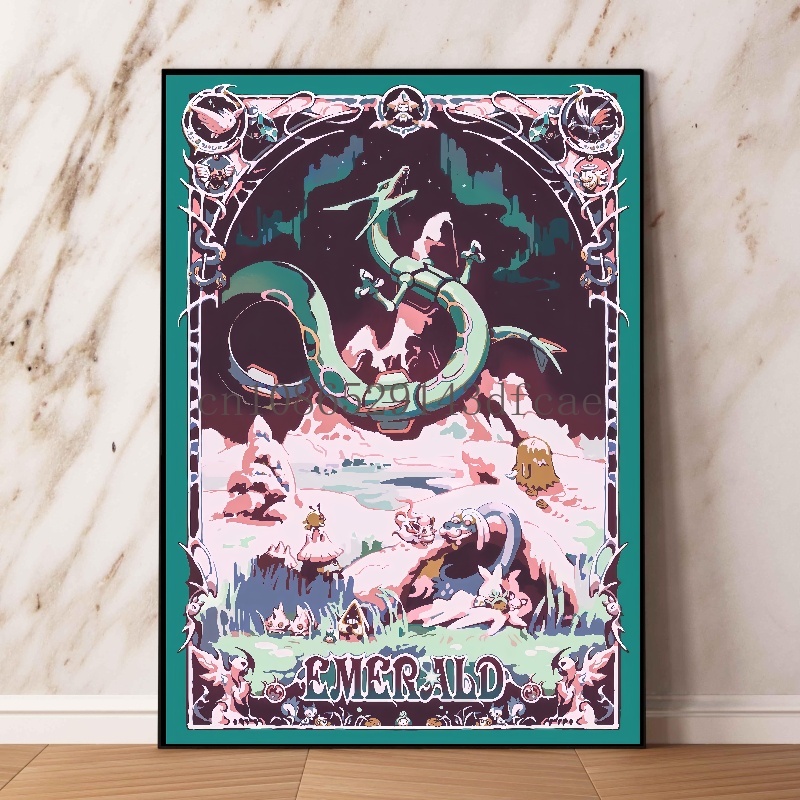 Pokemon Retro Cartoon Poster C - огляд і ціна Model Kit Rayquaza