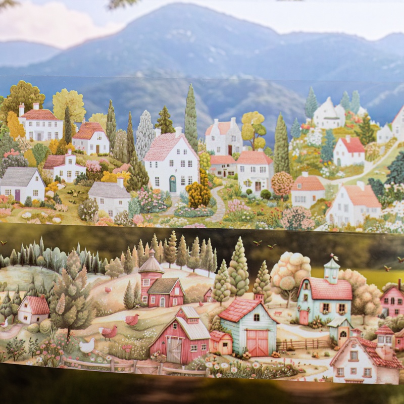 6 Rolls 6Cm×200Cm Village Them - огляд і ціна Masking Tape Thin