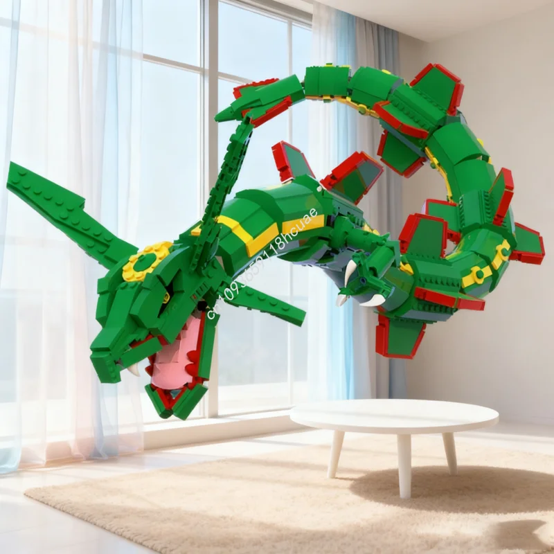 1417pcs MOC Pokemon Rayquaza C - огляд і ціна Model Kit Rayquaza