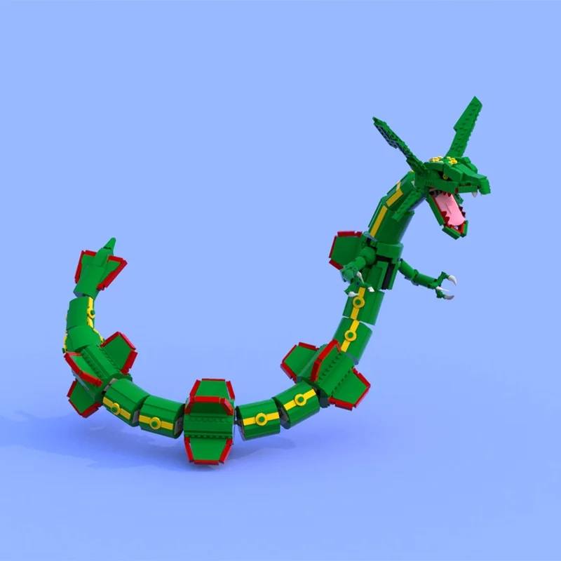 1417pcs MOC Pokemon Rayquaza C - огляд і ціна Model Kit Rayquaza